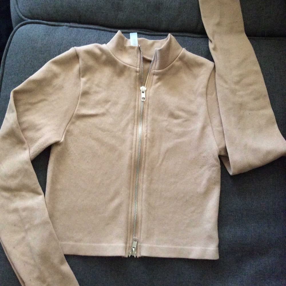 Tan Cropped long sleeve